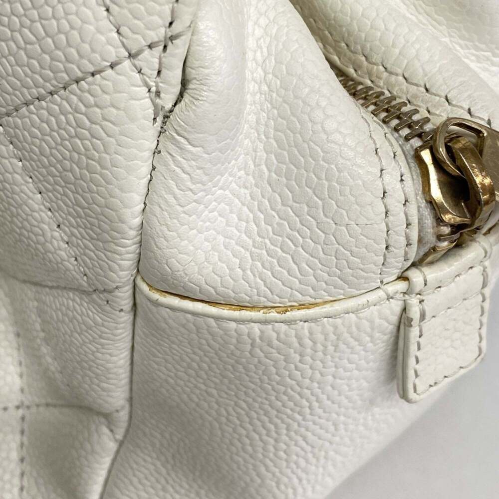 CHANEL White Caviar Leather Tote Bag - Picture 10 of 12
